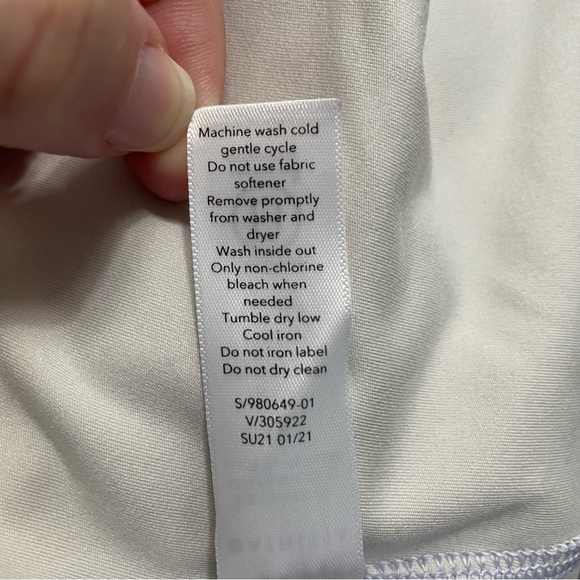 Athleta Shanti Print Ombre Athletic Crop Top Razorback White Orange Purple 1X - Picture 7 of 7